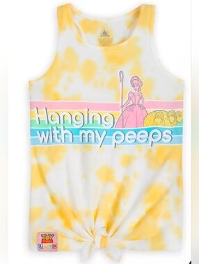 🌎 Girls Disney Size 7 / 8 Hanging With My Peeps Toy Story Yellow Tank Top
